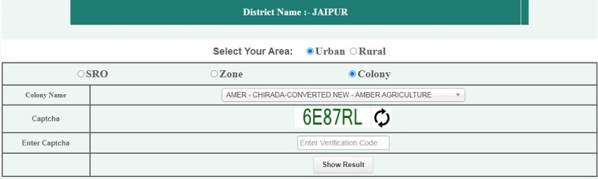 DLC Rate Jaipur District