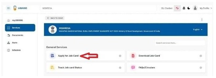 Apply for Job Card